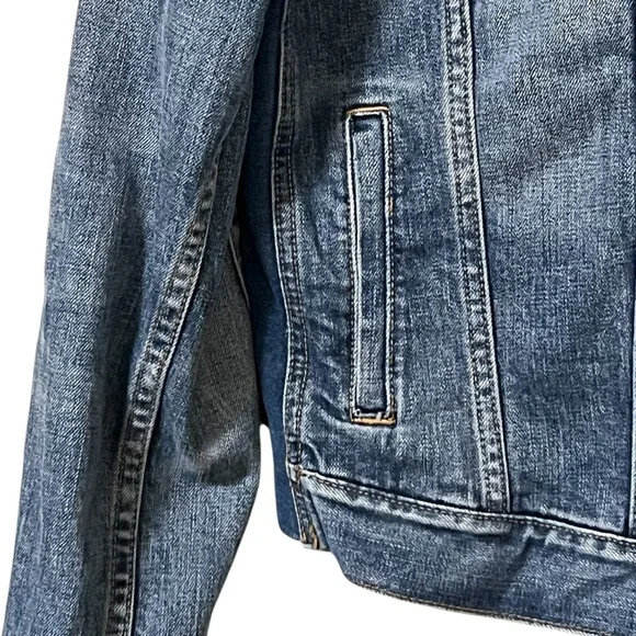 Gap Maternity 1969 icon medium wash denim button up jacket classic timeless - Picture 6 of 11